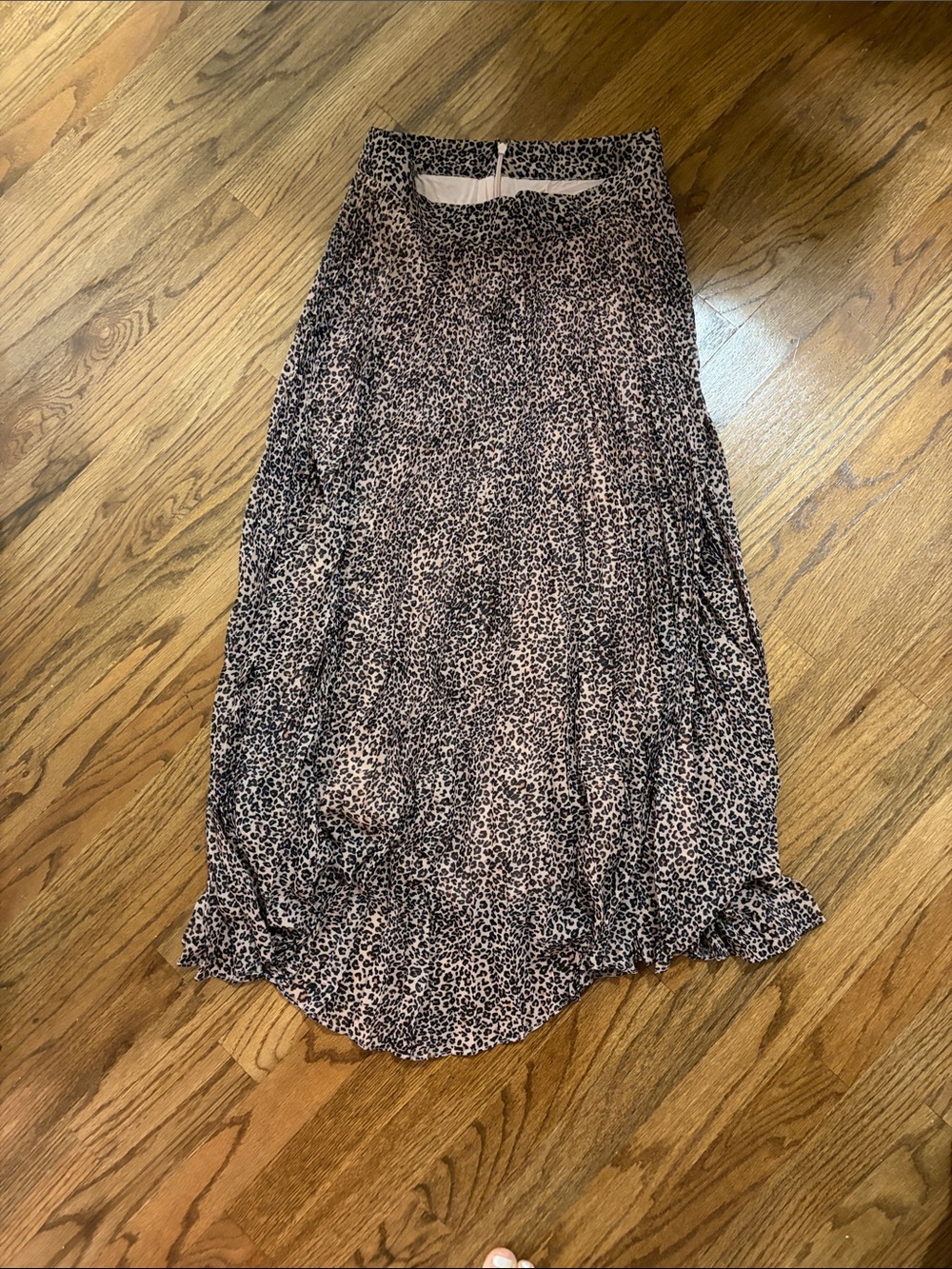 FARM Rio Leopard-Print Midi Skirt in pink and Black
